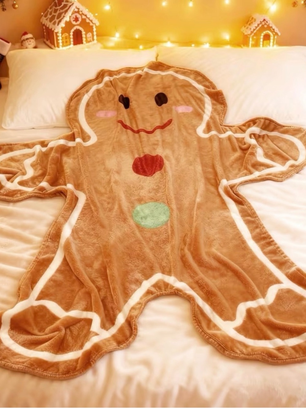 Gingerbread Throw Blanket 48”x30”